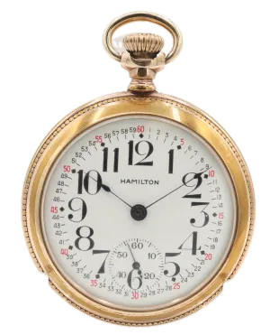 Antique 16s Hamilton Montgomery Dial 21 Jewel Railroad Pocket Watch 992