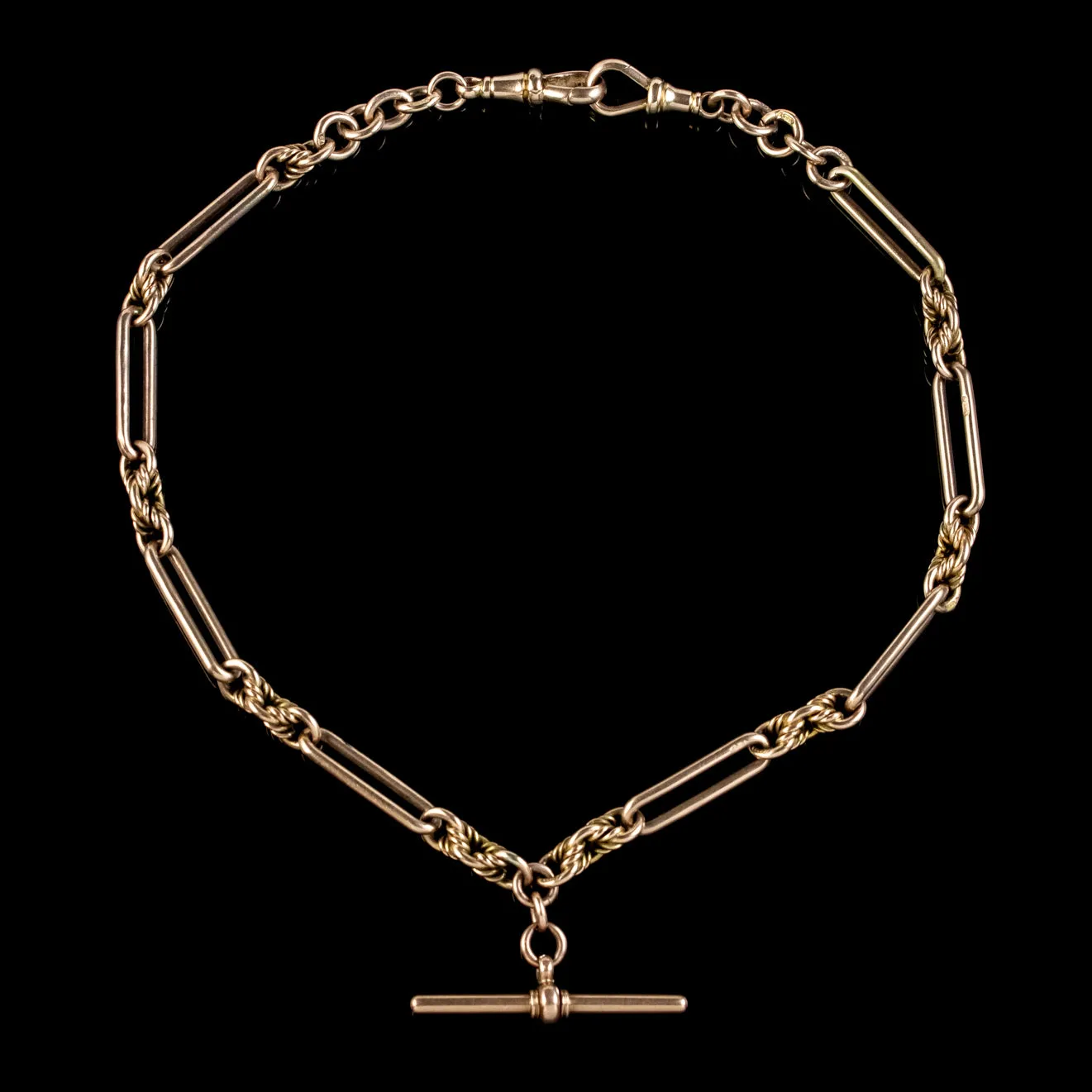 Antique Victorian Albert Chain 9ct Gold Circa 1880