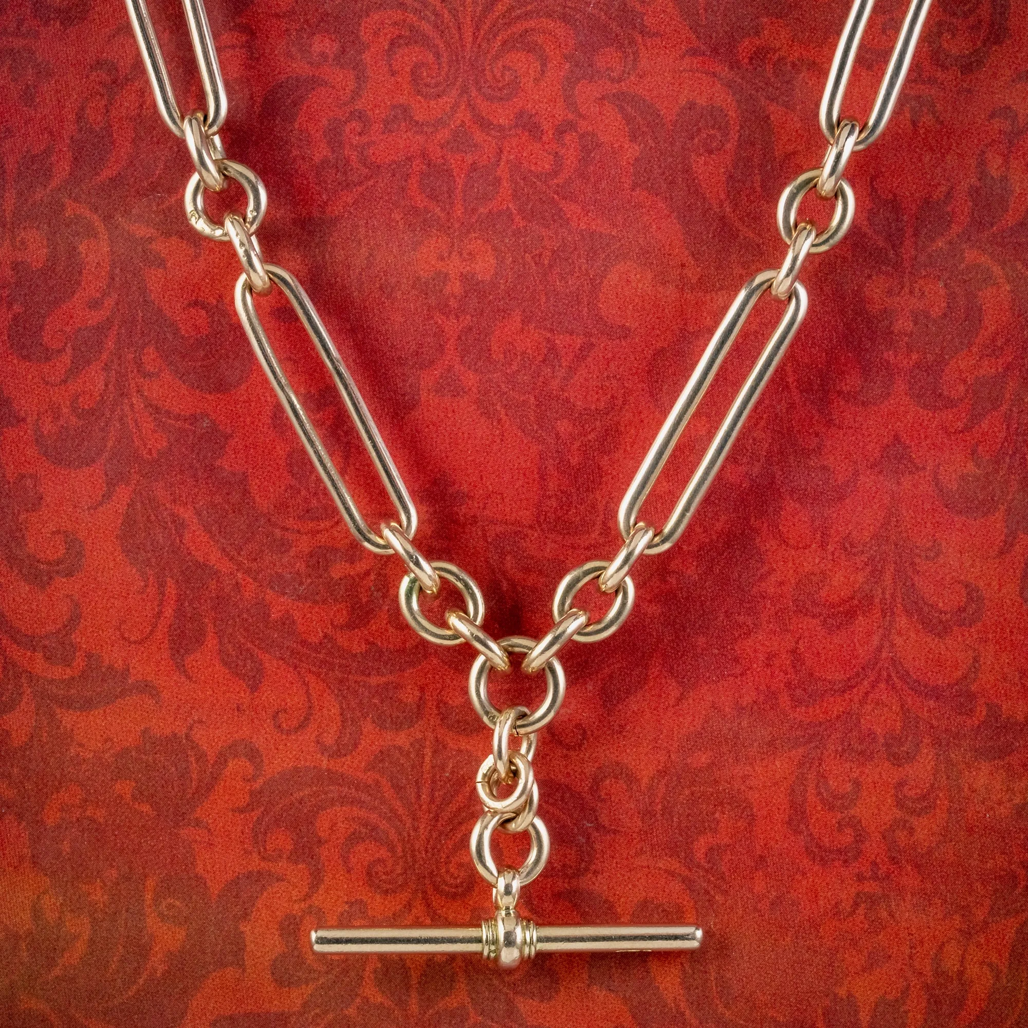 Antique Victorian Albert Chain 9ct Gold