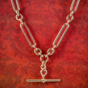Antique Victorian Albert Chain 9ct Gold