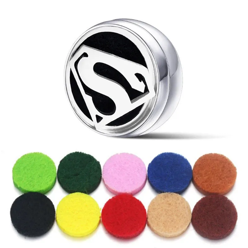 Aromatherapy Face Diffuser Clip Stainless Steel Essential Oil Locket Magnetic Buckle Unisex Cuff and Collar Brooch Jewelry Gift