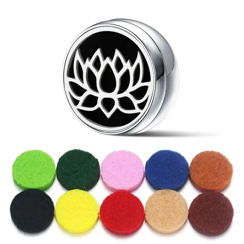 Aromatherapy Face Diffuser Clip Stainless Steel Essential Oil Locket Magnetic Buckle Unisex Cuff and Collar Brooch Jewelry Gift