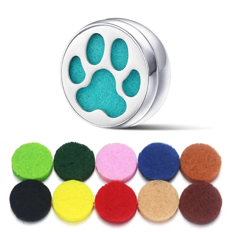 Aromatherapy Face Diffuser Clip Stainless Steel Essential Oil Locket Magnetic Buckle Unisex Cuff and Collar Brooch Jewelry Gift