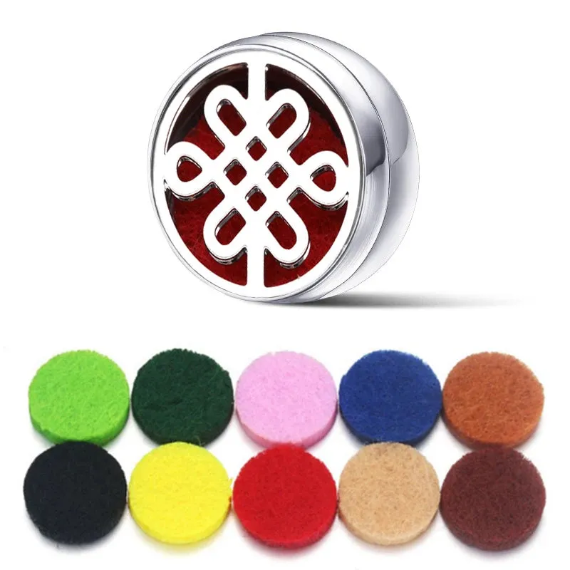 Aromatherapy Face Diffuser Clip Stainless Steel Essential Oil Locket Magnetic Buckle Unisex Cuff and Collar Brooch Jewelry Gift