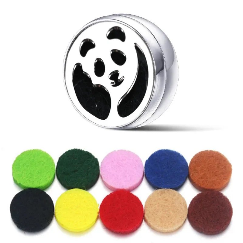 Aromatherapy Face Diffuser Clip Stainless Steel Essential Oil Locket Magnetic Buckle Unisex Cuff and Collar Brooch Jewelry Gift