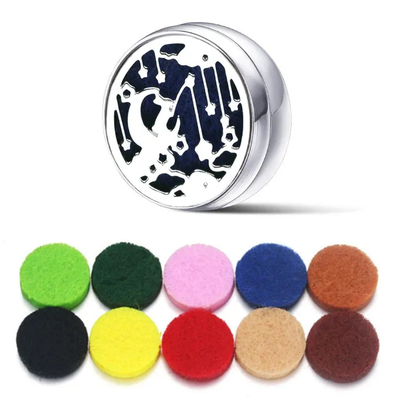 Aromatherapy Face Diffuser Clip Stainless Steel Essential Oil Locket Magnetic Buckle Unisex Cuff and Collar Brooch Jewelry Gift