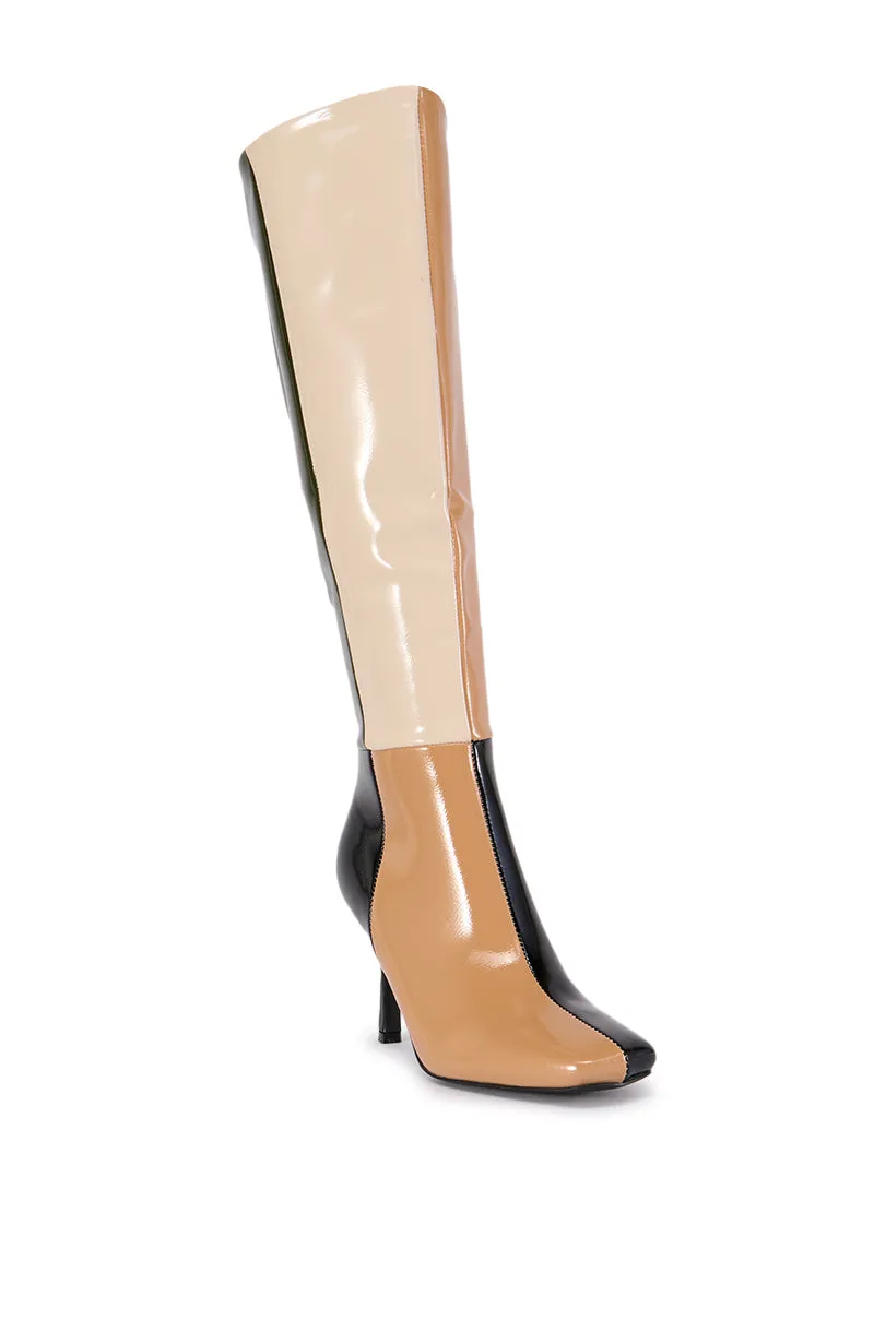 AZALEA WANG ODETTA MULTI COLORBLOCKED BOOT