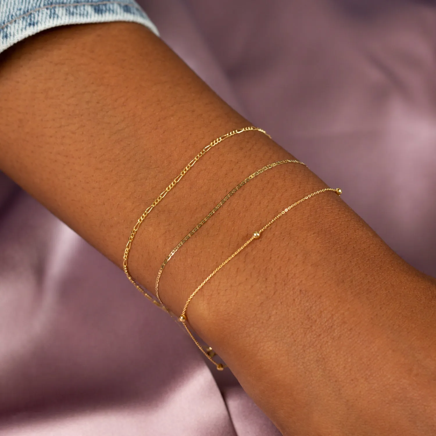 Baby Figaro Bracelet 14K