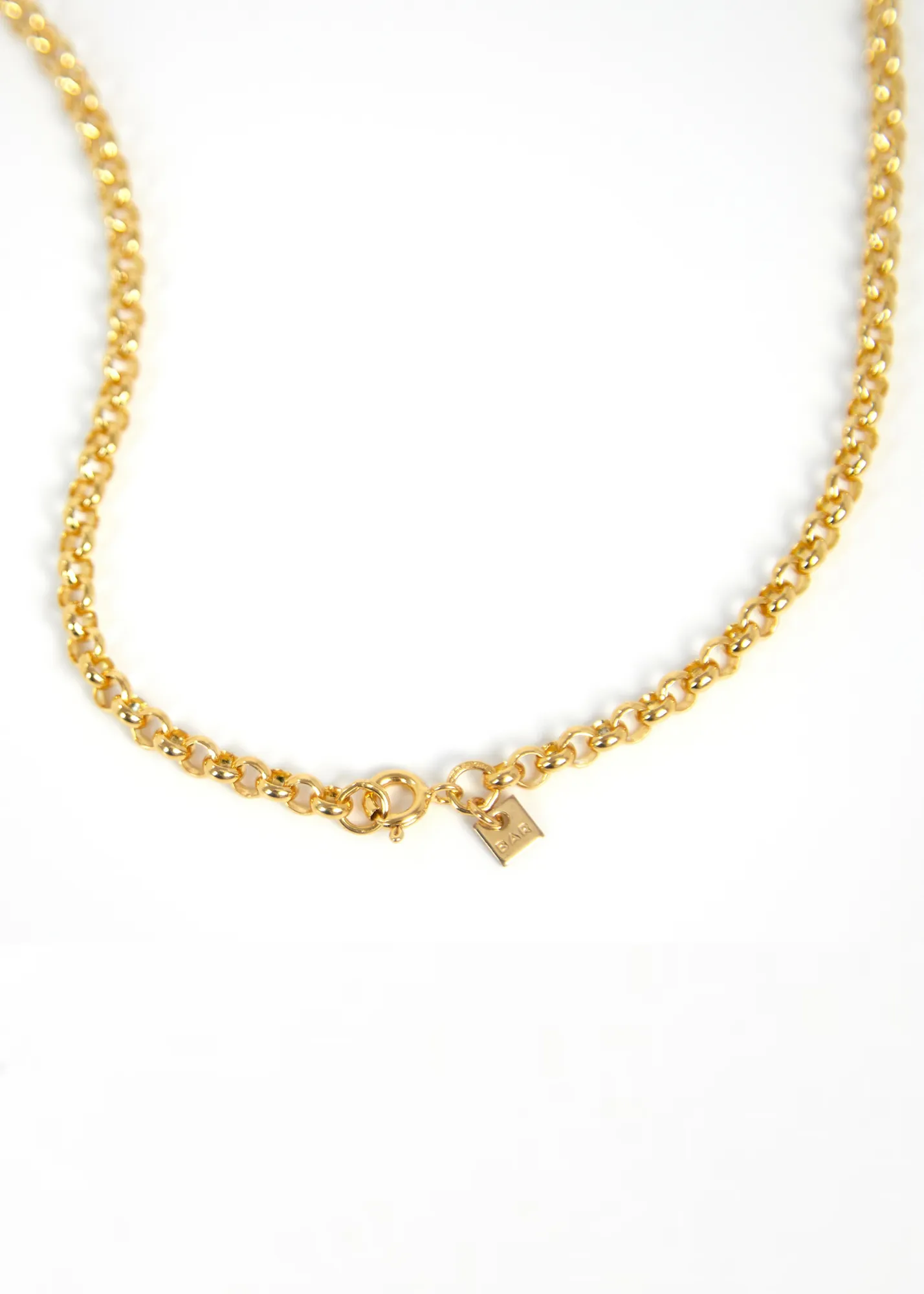 BAR Jewellery Chunky Belcher Necklace | Gold Plated