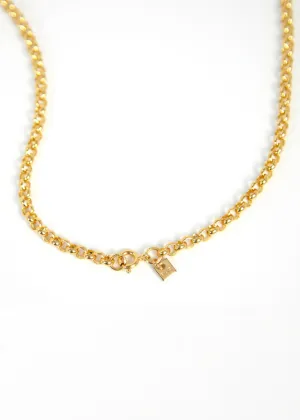 BAR Jewellery Chunky Belcher Necklace | Gold Plated