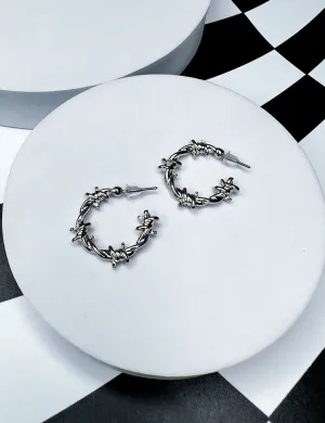 BARBWIRE HOOP EARRINGS