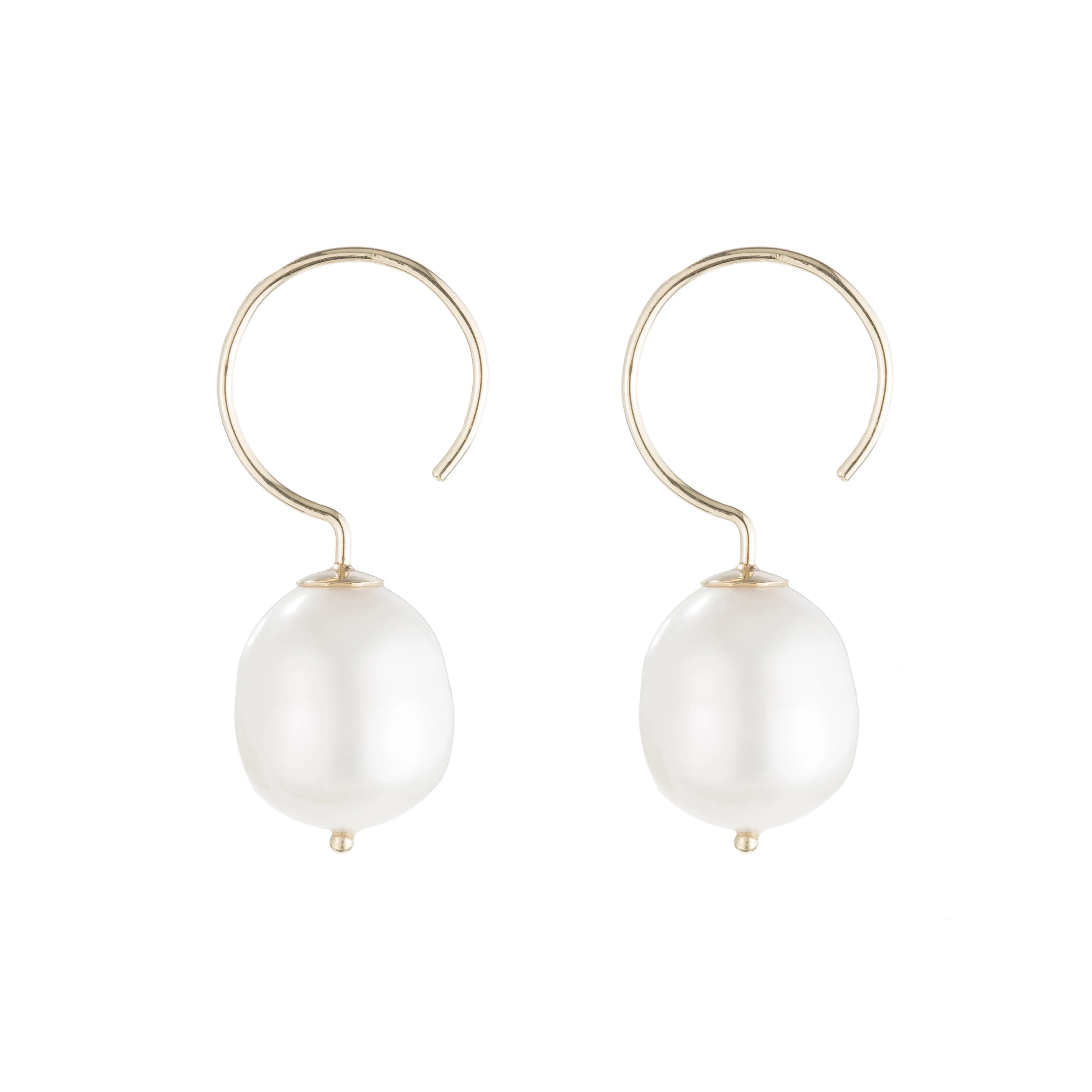 Baroque Pearl Swing Hoops