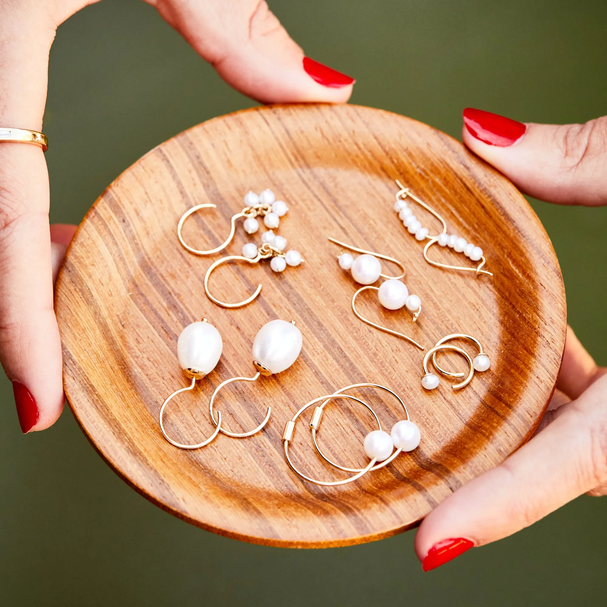 Baroque Pearl Swing Hoops