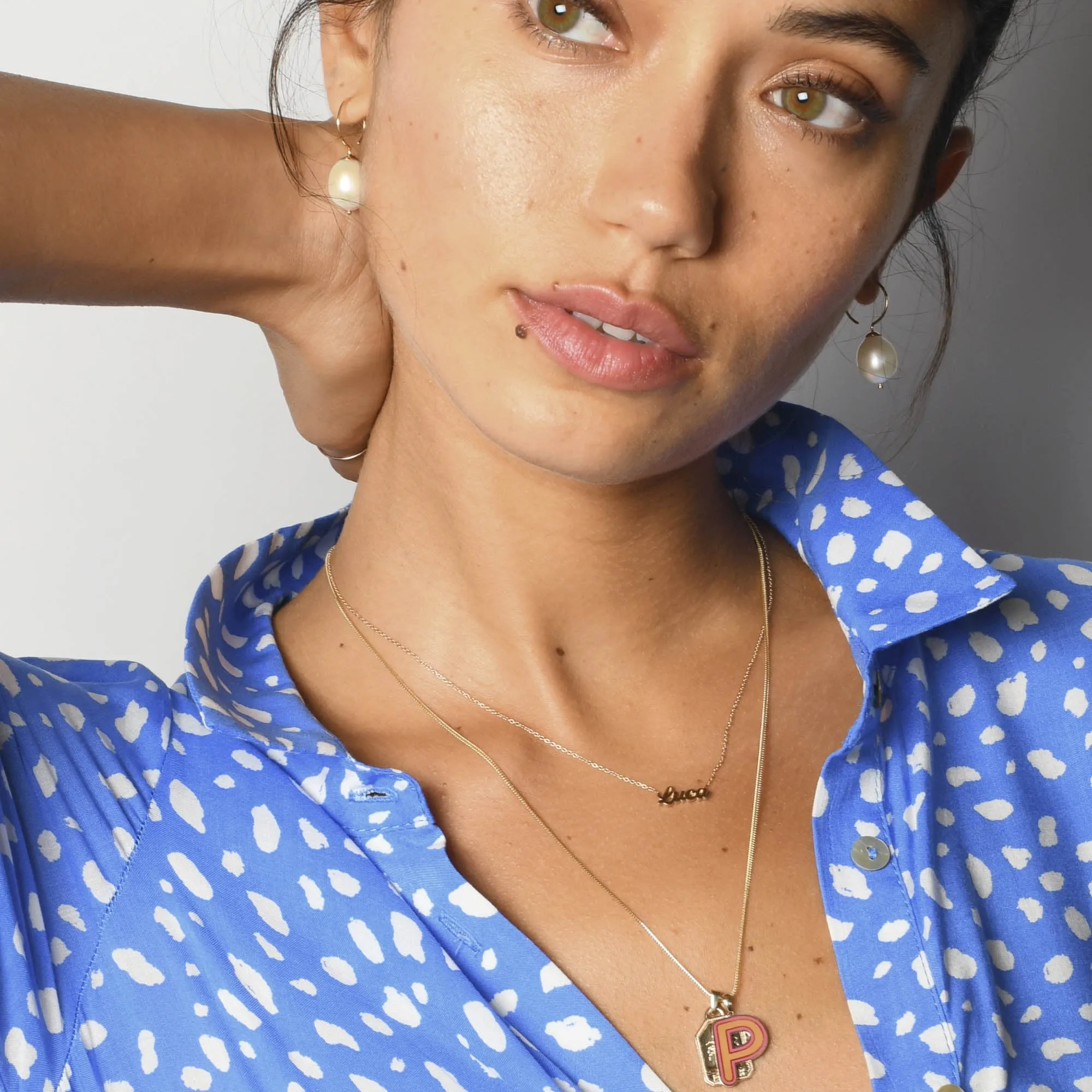 Baroque Pearl Swing Hoops