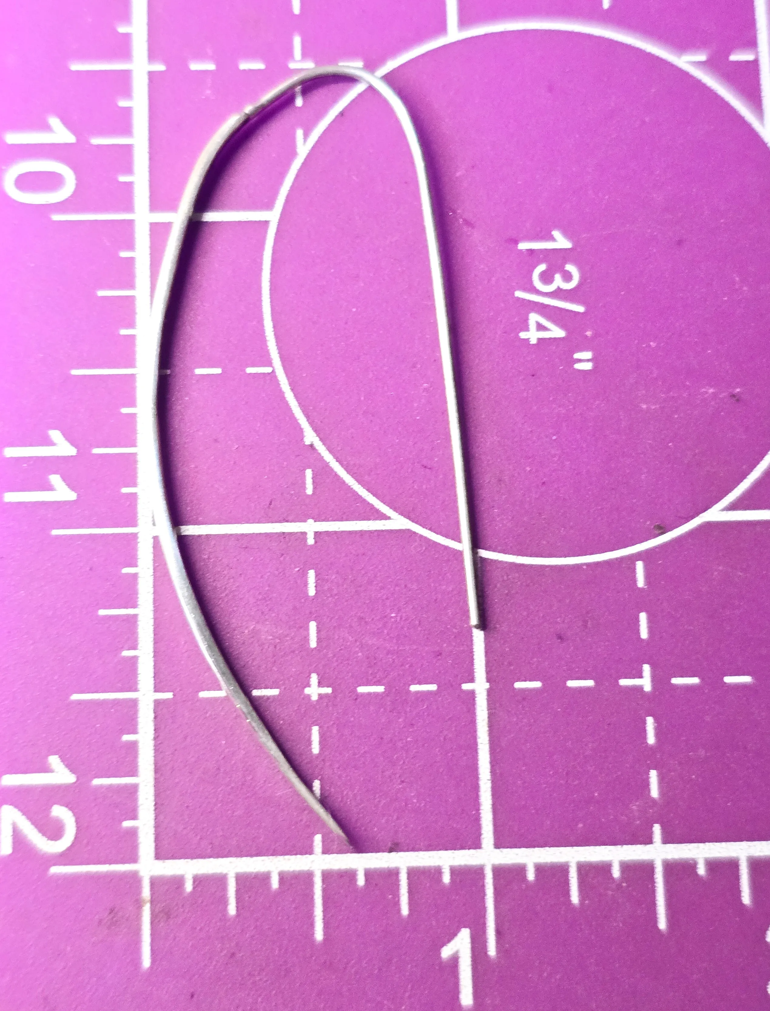 Barse Half moon threader hoop signed sterling silver earrings