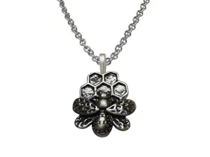 Bee and Bee Hive Pendant Necklace