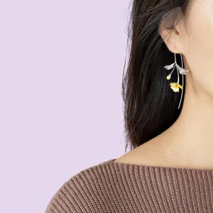 Begonia Flower Dangle Earrings