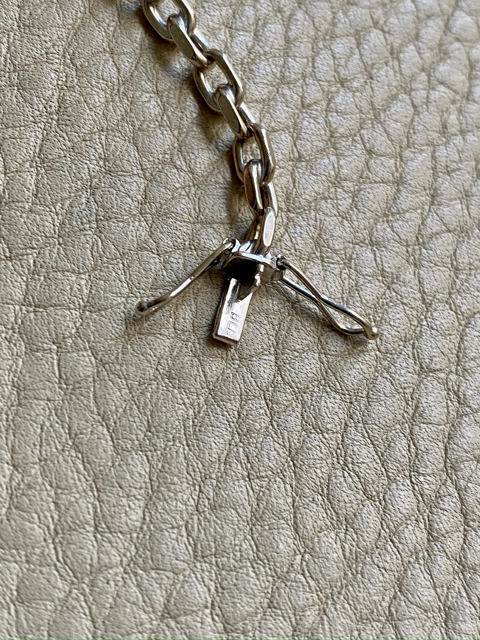 Bent Larsen 14k White Gold Biker Link bracelet - 7.8 inch length