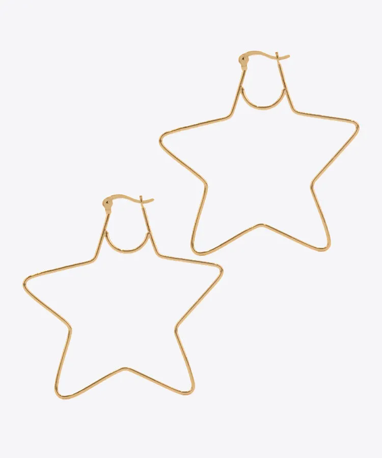 Big Star Hoop Earrings