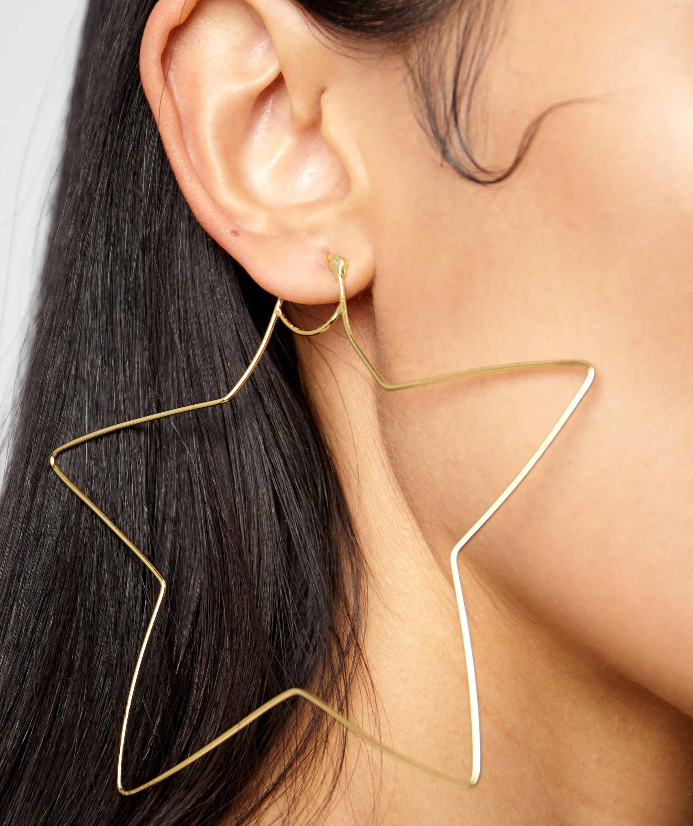 Big Star Hoop Earrings