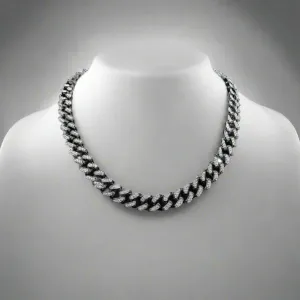 Black Clear Cuban Chain Set 24/8