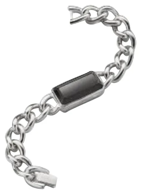 Black Onyx Rectangle Locket Bracelet
