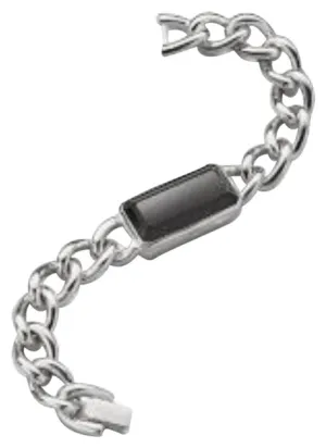 Black Onyx Rectangle Locket Bracelet