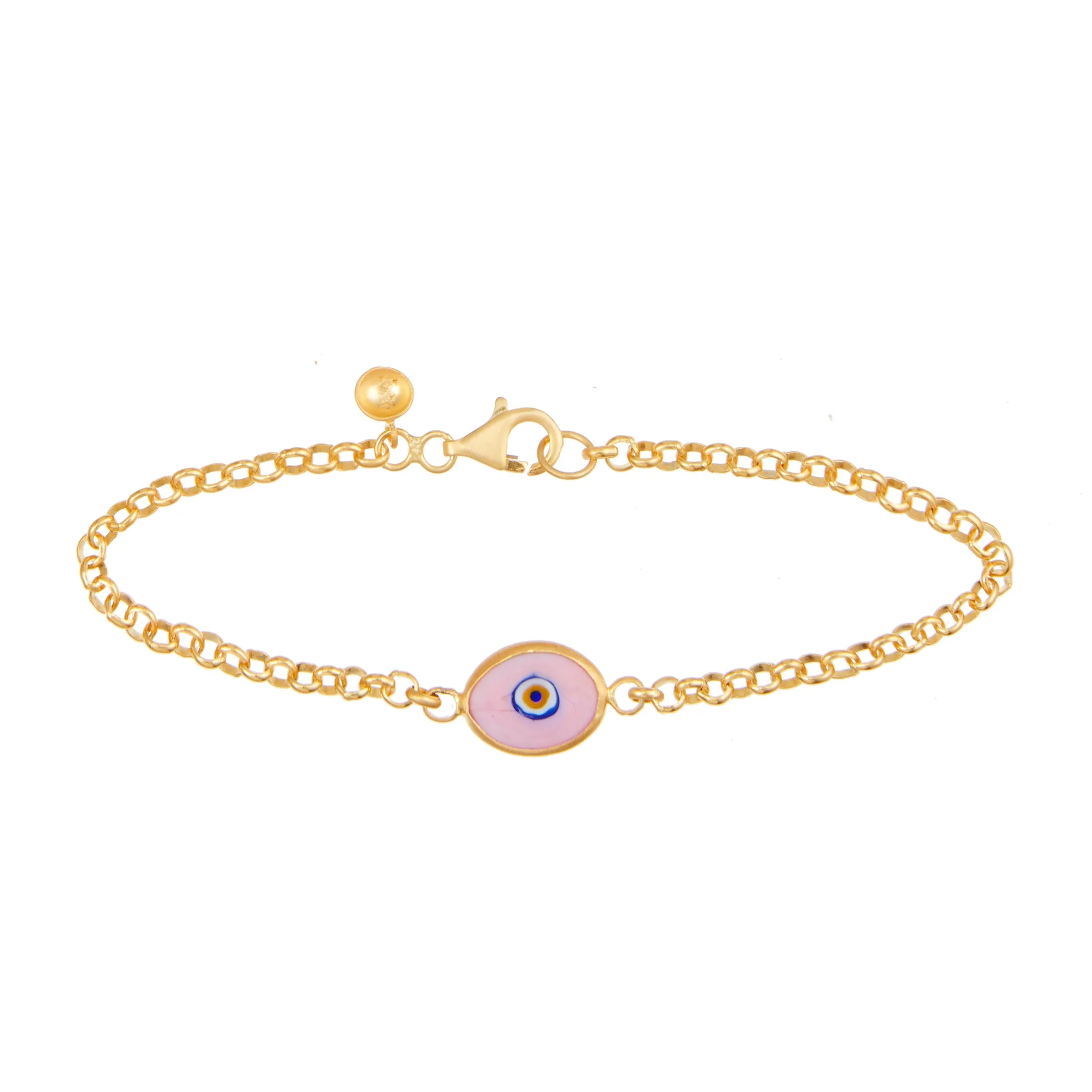 Black Protection Single JuJu Evil Eye Bracelet in 18K Gold