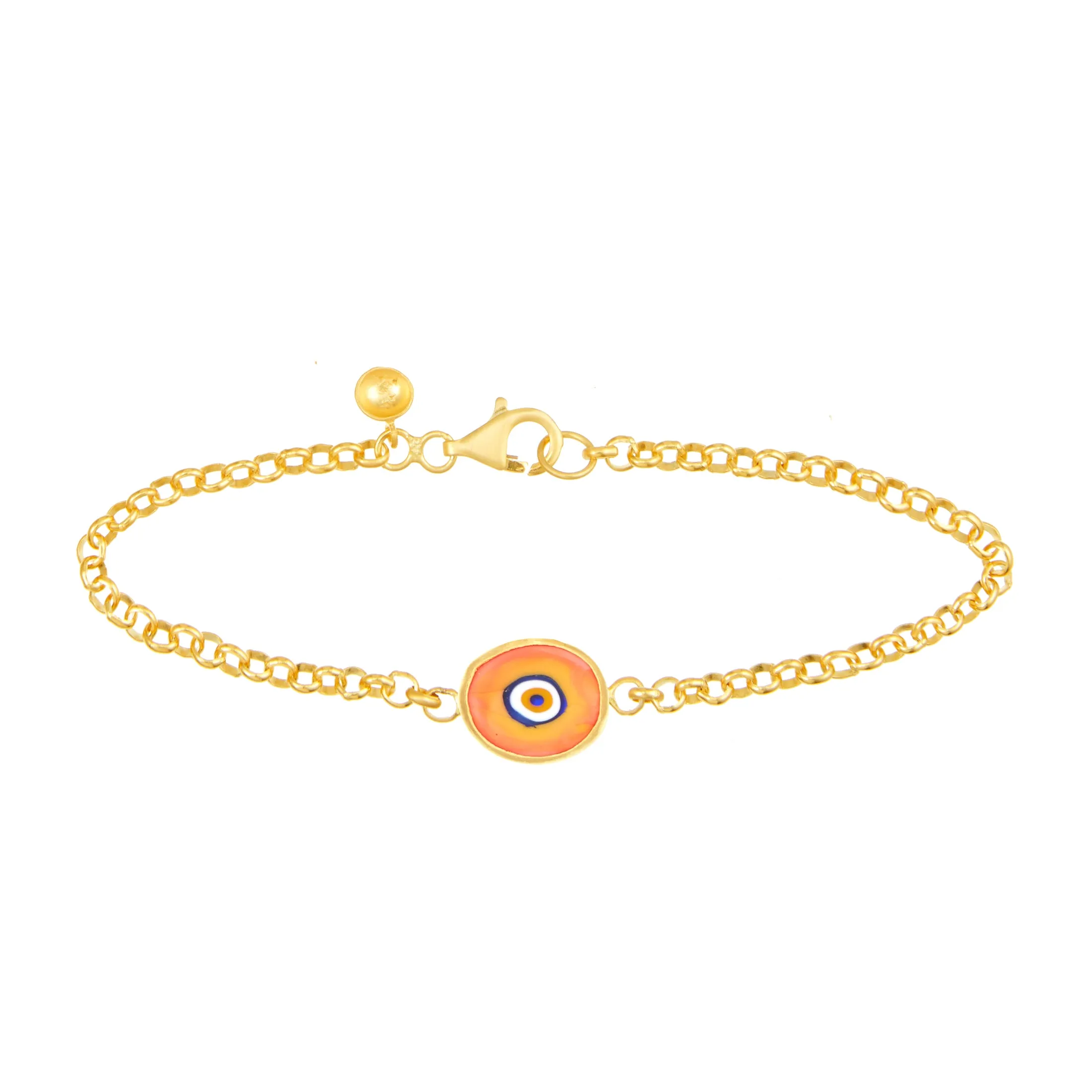 Black Protection Single JuJu Evil Eye Bracelet in 18K Gold