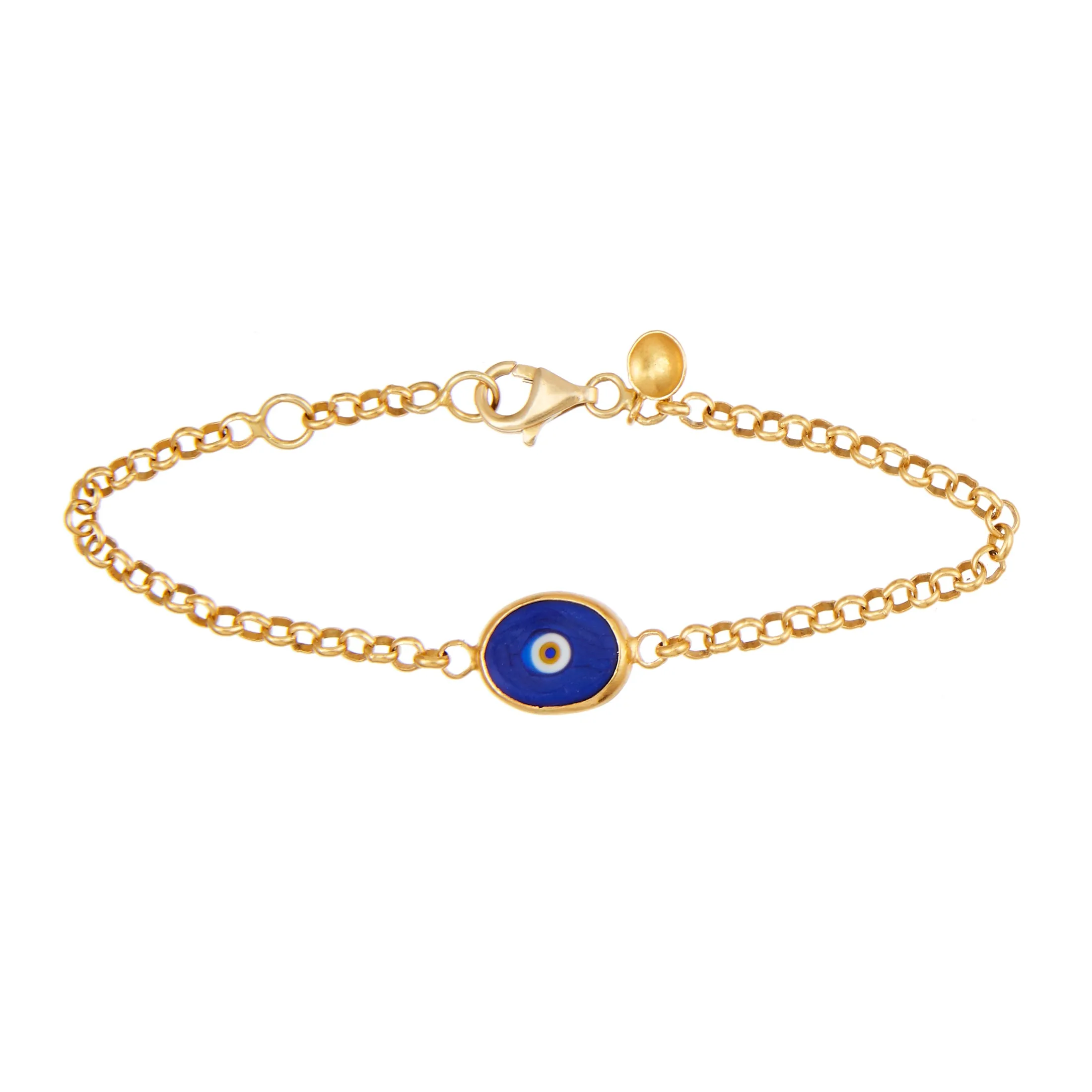 Black Protection Single JuJu Evil Eye Bracelet in 18K Gold
