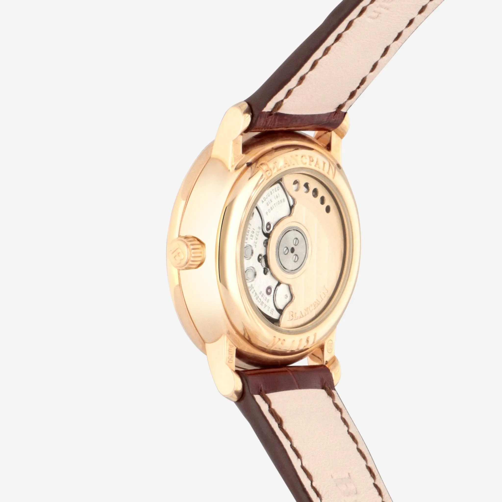 Blancpain Villeret Ultra Slim 18K Rose Gold Diamond Automatic Ladies Watch 6104-2987-55A