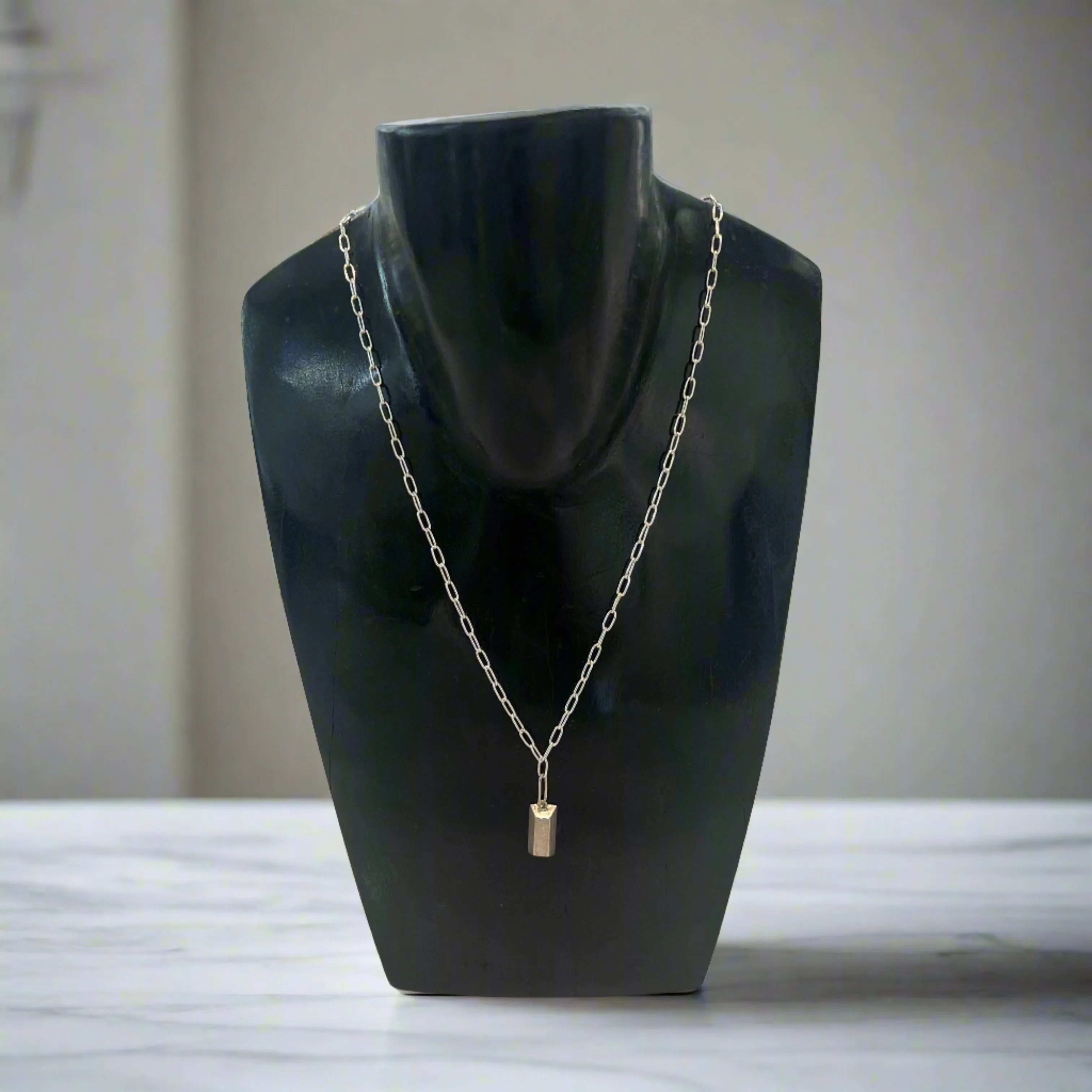 Bling Bar Vero Single Charm Necklace