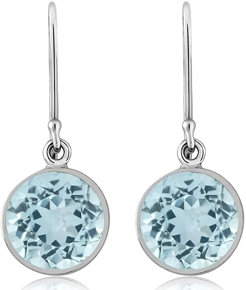 Blue Topaz 925 Sterling Silver Earrings