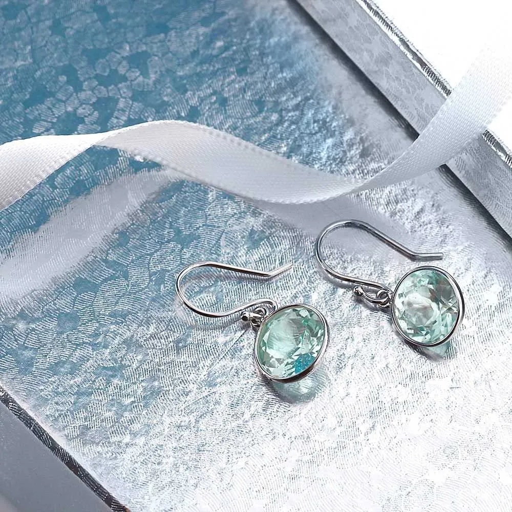 Blue Topaz 925 Sterling Silver Earrings