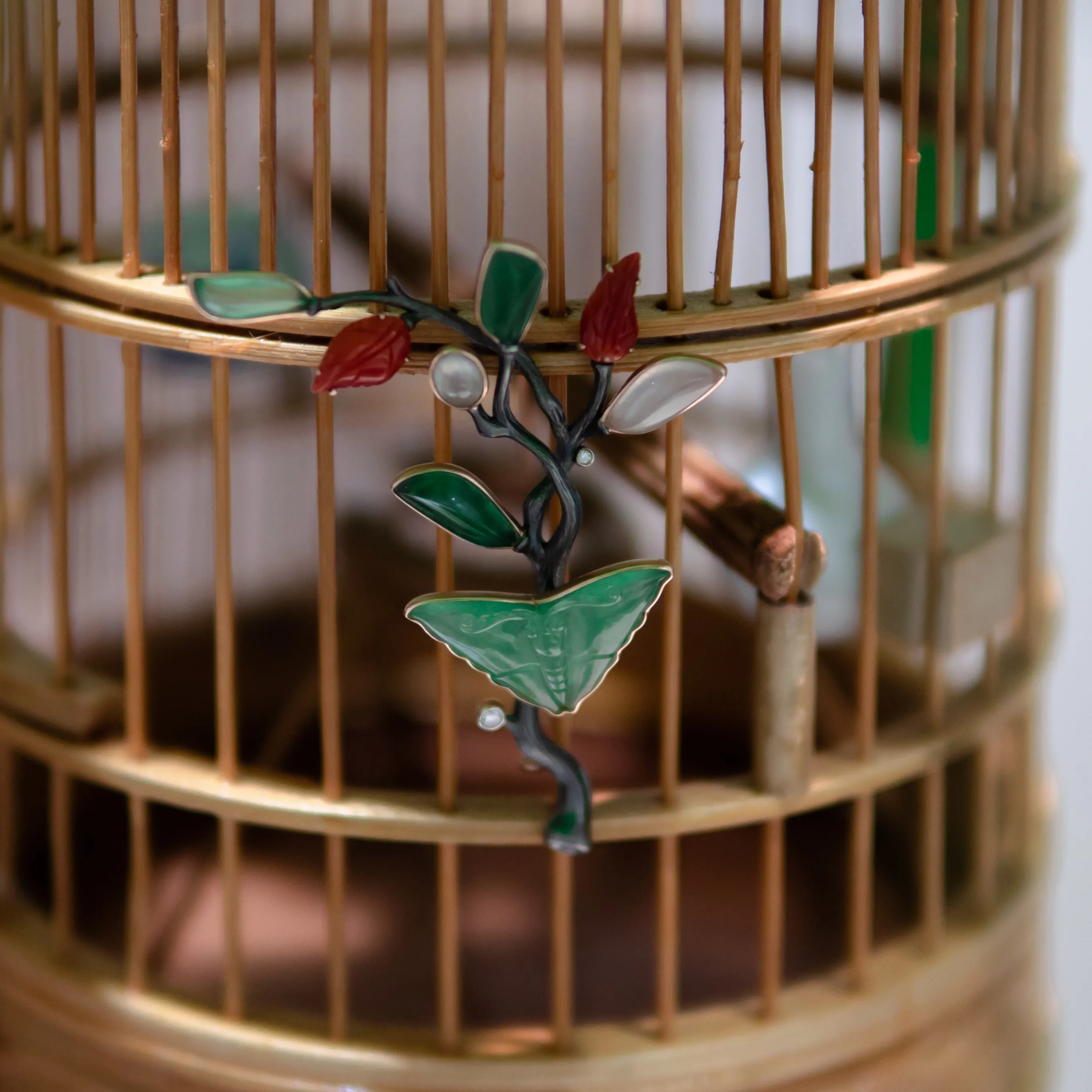 Bonsai Jade Brooch