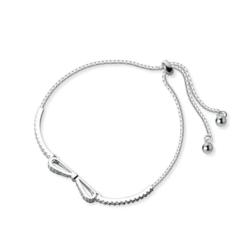 Bowknot Slim Bracelet - 925 Sterling Silver
