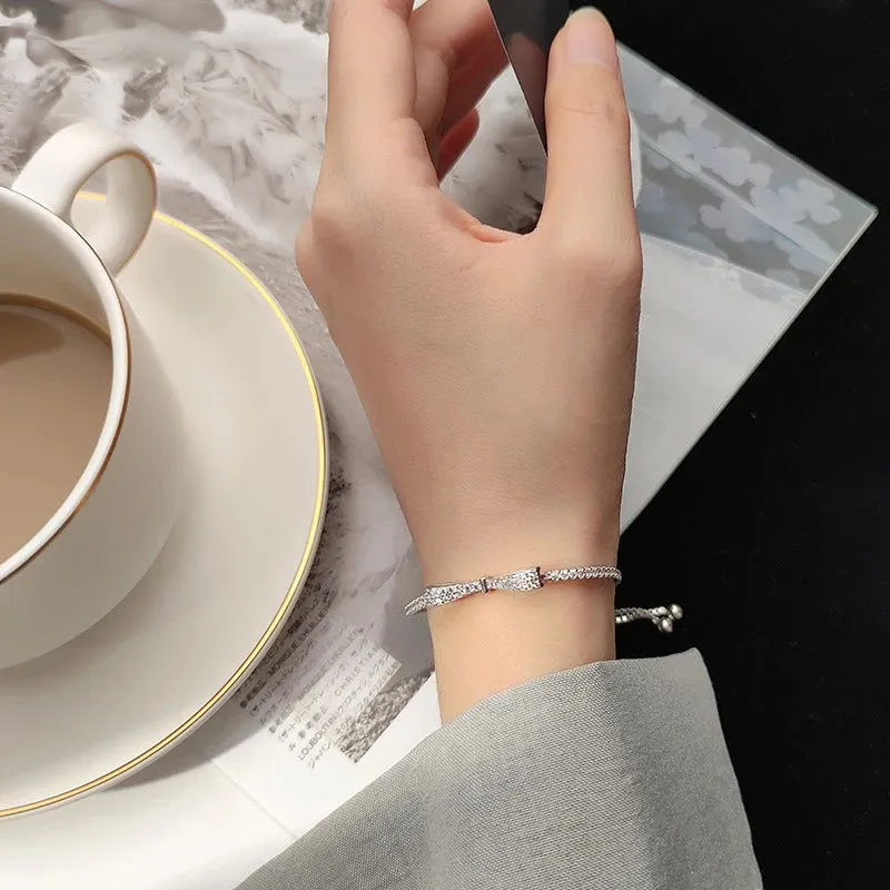 Bowknot Slim Bracelet - 925 Sterling Silver
