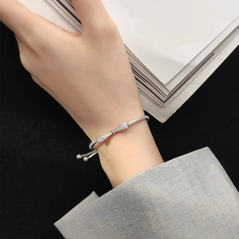 Bowknot Slim Bracelet - 925 Sterling Silver