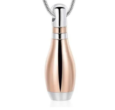 Bowling Pin Cremation Necklace