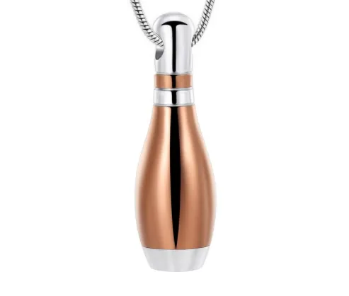 Bowling Pin Cremation Necklace