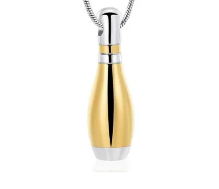 Bowling Pin Cremation Necklace