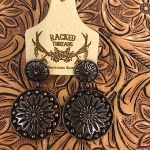 Bronze Tribal Dangle Earrings