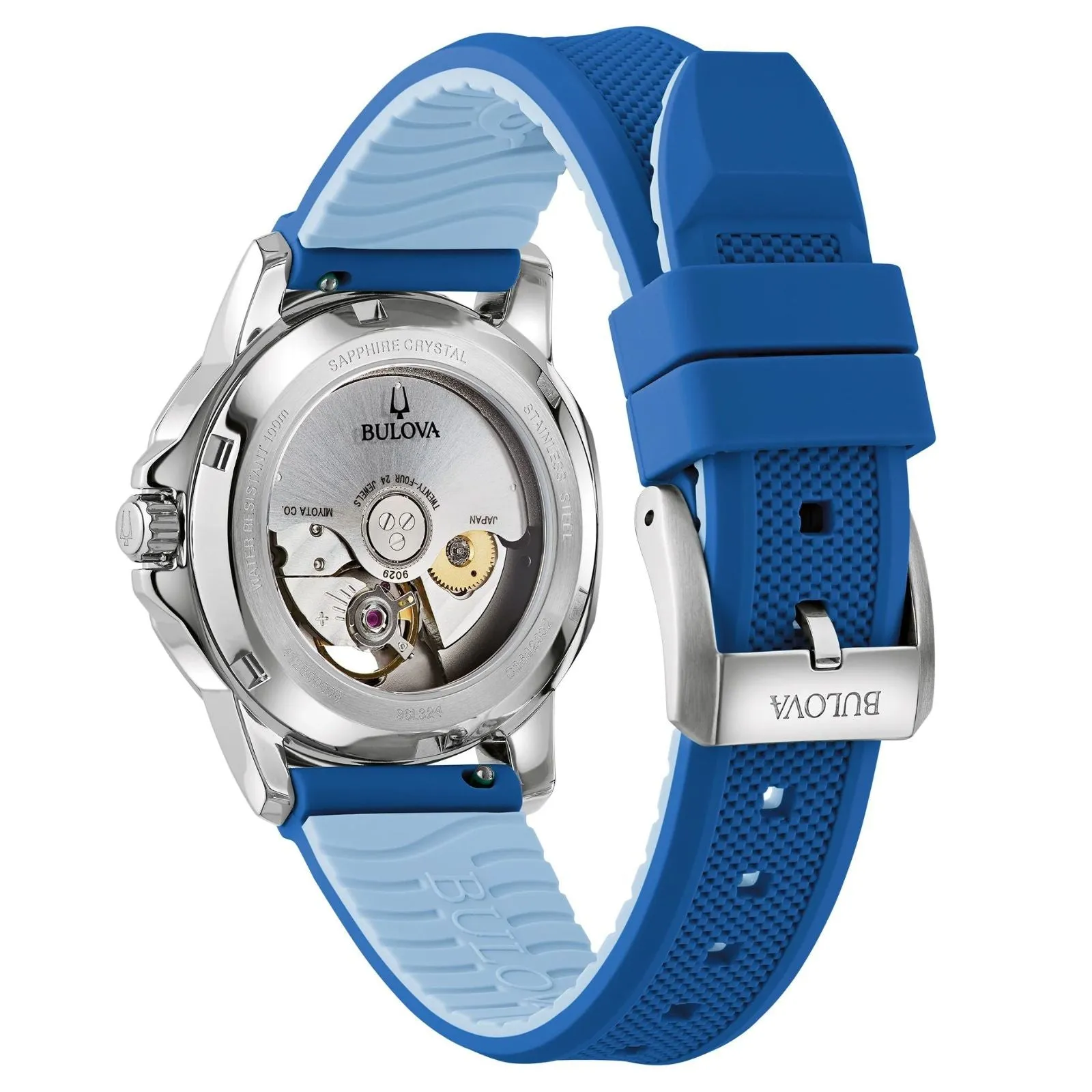 BULOVA Marine Star Women's Automatic Watch Display Case Back 96L324
