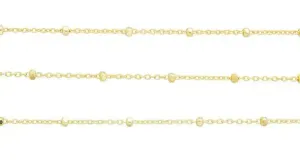 Cable Chain Bracelet with Square Detailing in 9 Carat Rose Gold