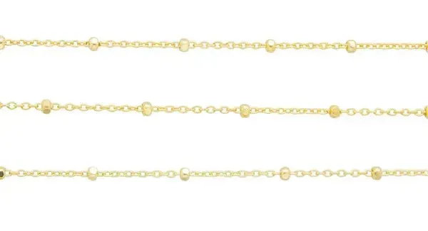 Cable Chain Bracelet with Square Detailing in 9 Carat Rose Gold
