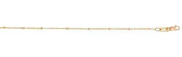 Cable Chain Bracelet with Square Detailing in 9 Carat Rose Gold