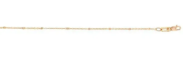 Cable Chain Bracelet with Square Detailing in 9 Carat Rose Gold