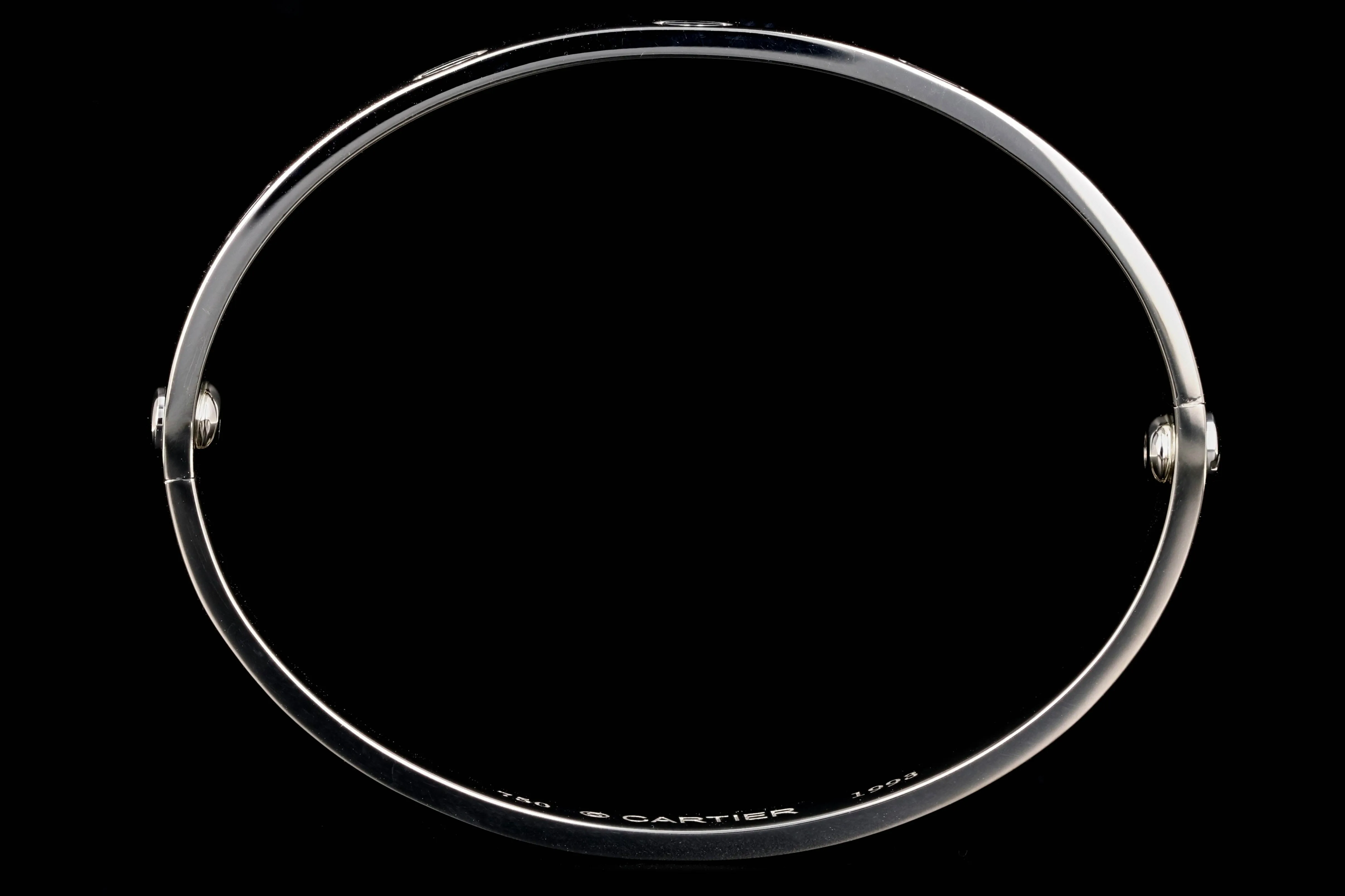 Cartier 18K White Gold Love Bracelet Size 16