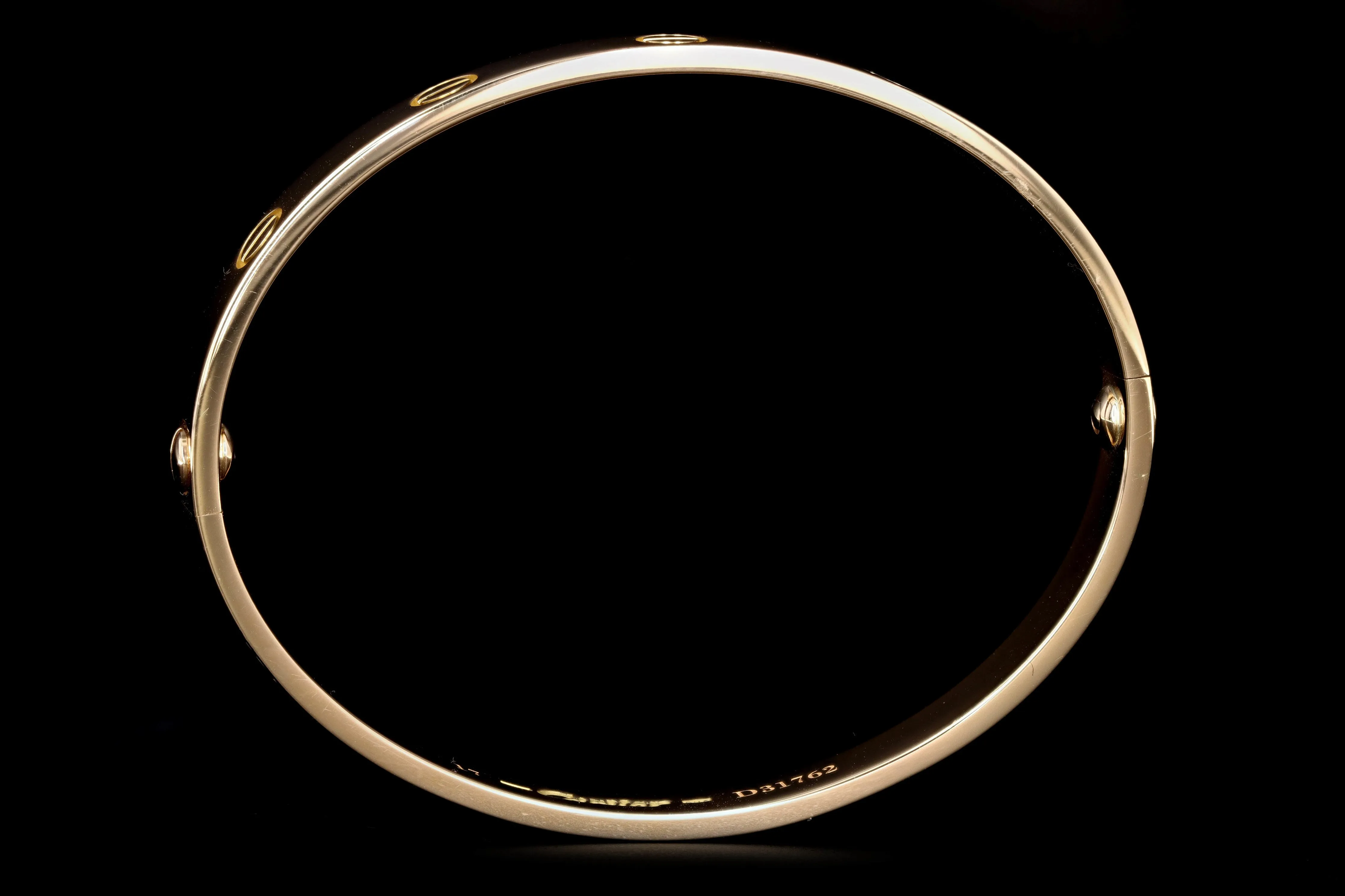 Cartier 18K Yellow Gold Love Bracelet Size 17