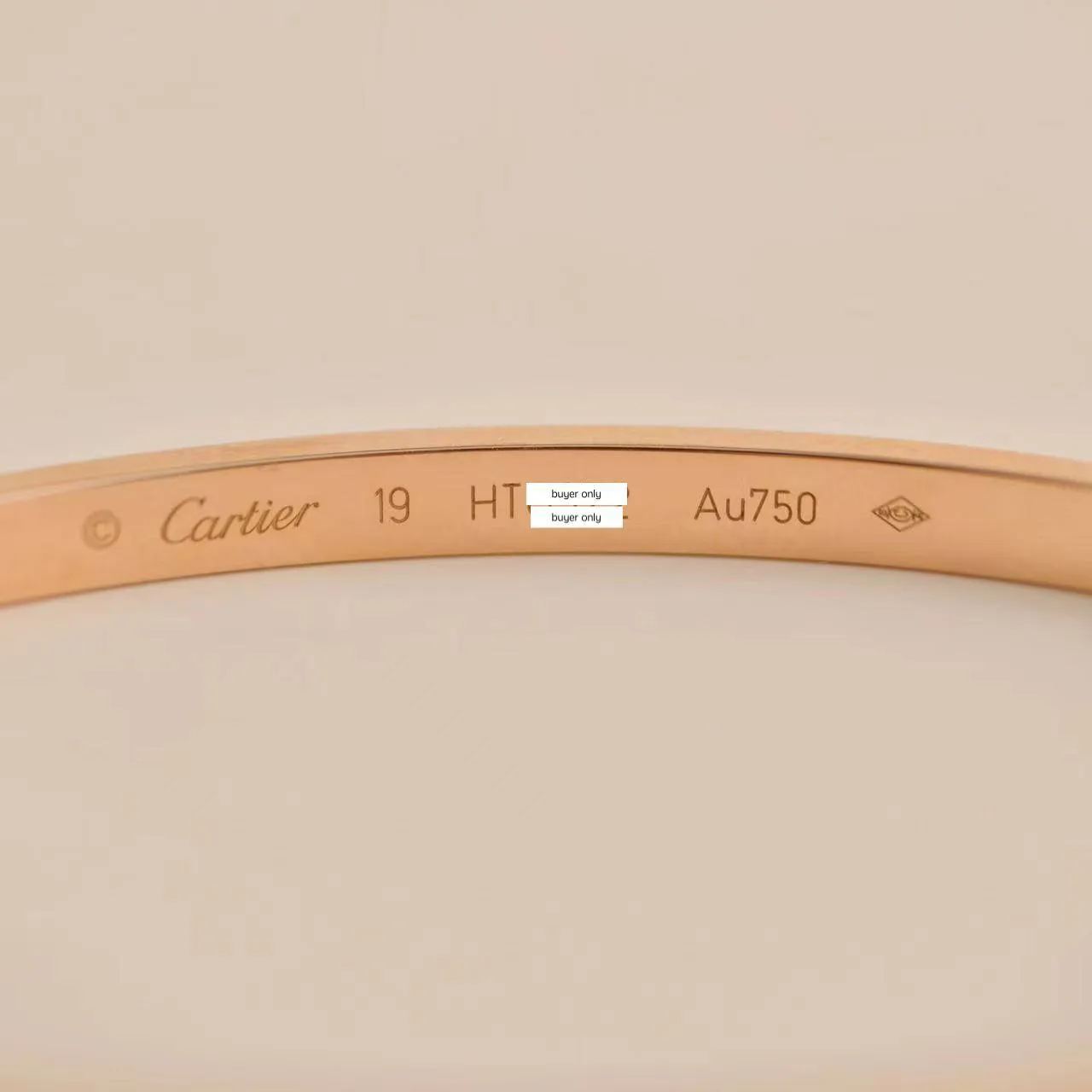 Cartier Love Bracelet Small Model 18K Rose Gold Size 19
